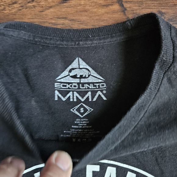 Ecko Unltd. Unlimited MMA T Shirt Mens Small Black Double Sided Grunge - Picture 6 of 7